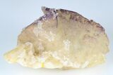 Calcite Crystal Cluster with Purple Fluorite (New Find) - China #177601-1